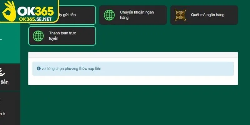 Nạp tiền qua công ty gửi tiền